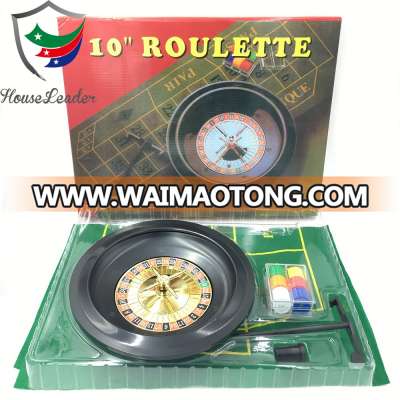 10" Professional Cheap Plastic Casino Roulette Wheel Game Set