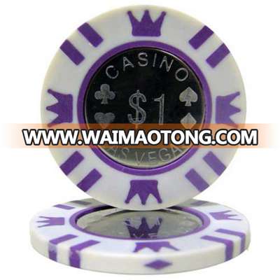 15 gram Metal Coin Inlay Cheap Poker Chips