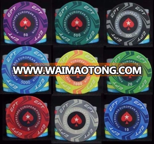 10g custom cheap Ceramic Poker Chips Casino Quality EPT ceramic chips